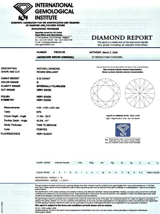 Foto 9 - Diamant 0,32ct Top Wesselton Lupenrein IGI VG VG, D5091