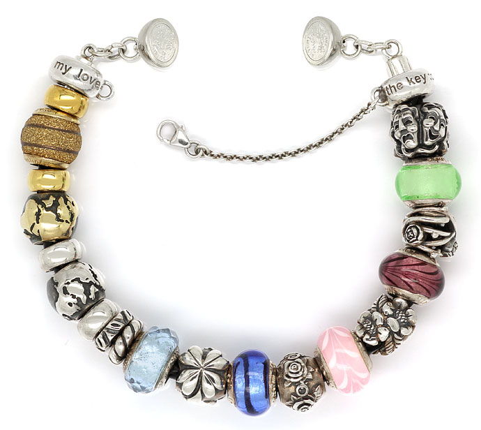 Foto 1 - Lovelinks Armband mit 20 verschiedenen Beads 925 Silber, R9195